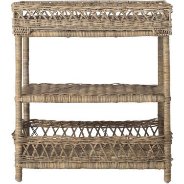 Ajani Wicker 3-Tier Accent Table