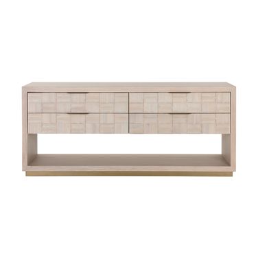 Akava Dresser In Light Wash and Champagne Gold