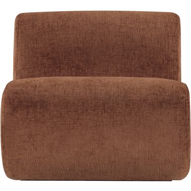 Akira Fabric Upholstered Accent Chair In Cognac and Natural