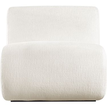 Akira Fabric Upholstered Accent Chair In Cream and Black