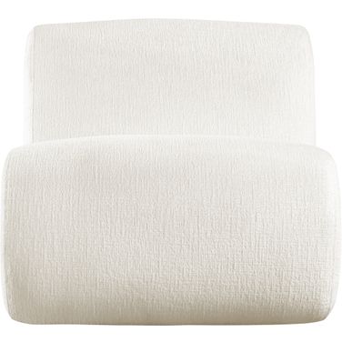 Akira Fabric Upholstered Accent Chair In Cream and Natural