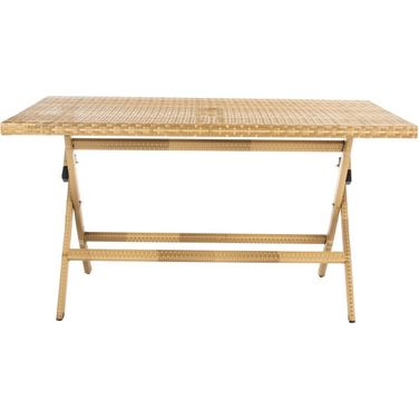 Akita Folding Table in Natural and White