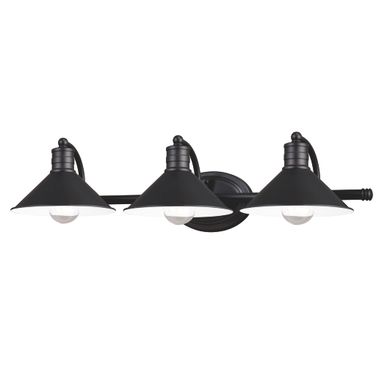 Akron 3L Vanity In Oil Rubbed Bronze and Matte White