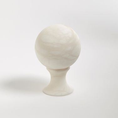 Alabaster Small Sphere Stand In White