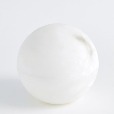 Alabaster Sphere Large Box In White