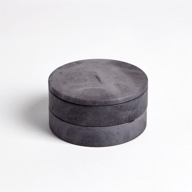 Alabaster Swivel Box In Grey and Brass