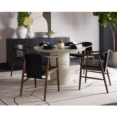 Alanya 44 Inch Round Dining Room Set In Cream