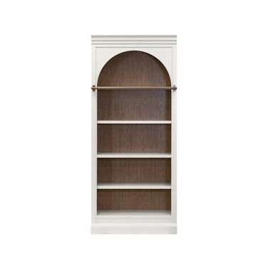 Albany 94 Inch Tall Arched Wood Bookcase In White