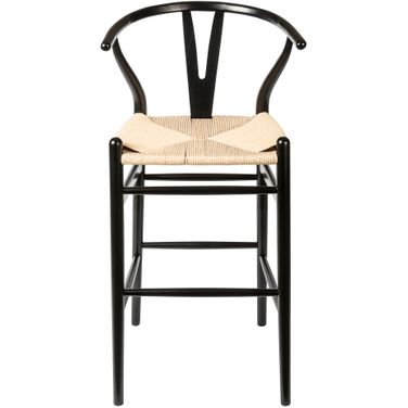 Albany Bar Height Stool In Black and Natural