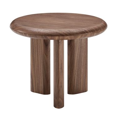 Albert 24 Inch Round Side Table In Walnut