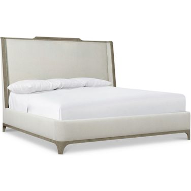 Albion King Upholstered Shelter Bed