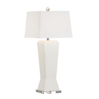 Albion Table Lamp In White and Cream