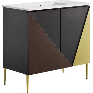 Alchemist 36 Inch Bathroom Vanity In White Black