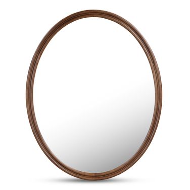 Alcott Oval Mirror In Walnut
