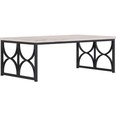 Alcove Metal Cocktail Table In White
