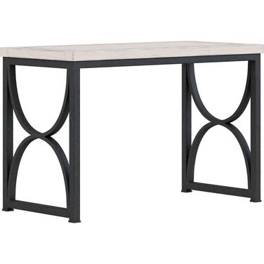 Alcove Metal End Table In White