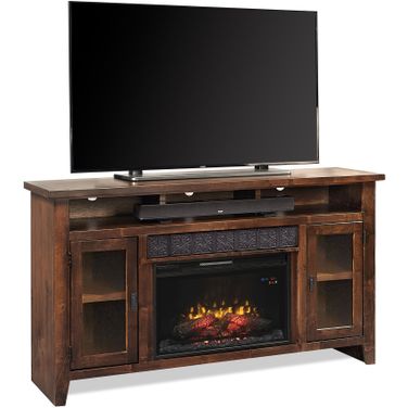 Alder Grove 63 Inch Fireplace Console In Tobacco