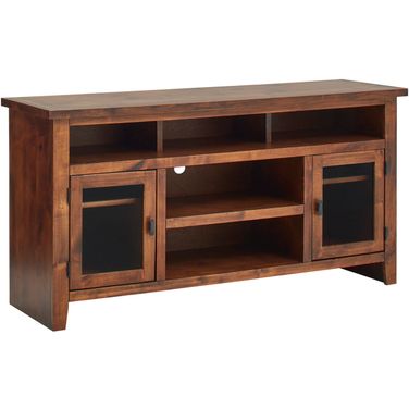 Alder Grove 65 Inch Console With Doors In Dark Brown