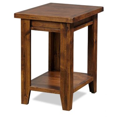 Alder Grove Chairside Table In Medium Brown