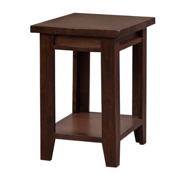 Alder Grove Chairside Table In Tobacco