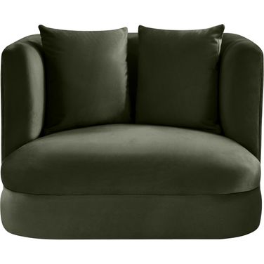 Alder Velvet Chair In Green Velvet