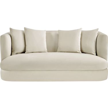 Alder Velvet Loveseat In Cream Velvet