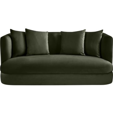 Alder Velvet Loveseat In Green Velvet