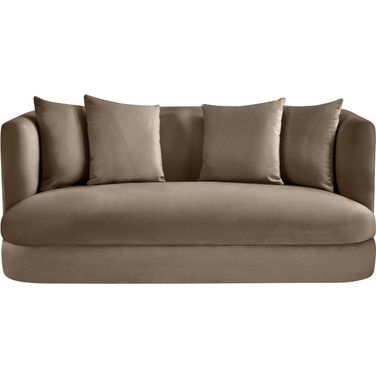 Alder Velvet Loveseat In Taupe