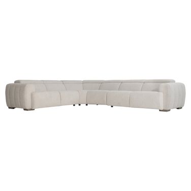Aldo Fabric Power Motion Sectional In Grey Boucle