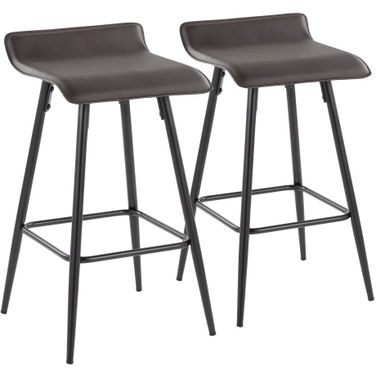Ale Fixed Height Counter Stool Set of 2 In Espresso