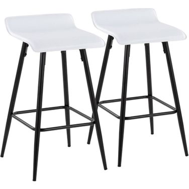 Ale Fixed Height Counter Stool Set of 2 In White