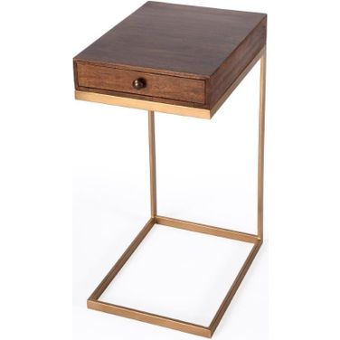 Alec 1 Drawer C Shaped End Table In Loft