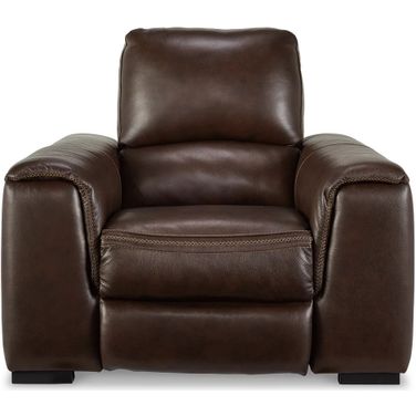Alessandro Power Recliner With Adjustable Headrest In Walnut