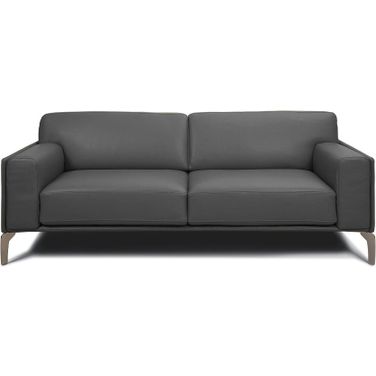 Alessia Dark Grey Leather Sofa