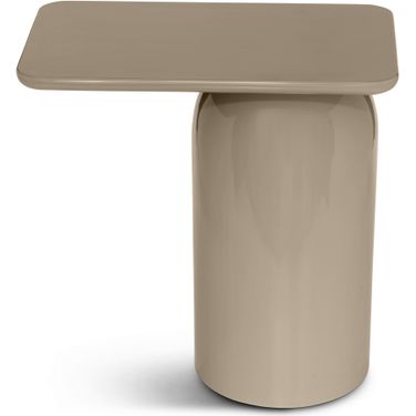 Alessia End Table In Latte Taupe