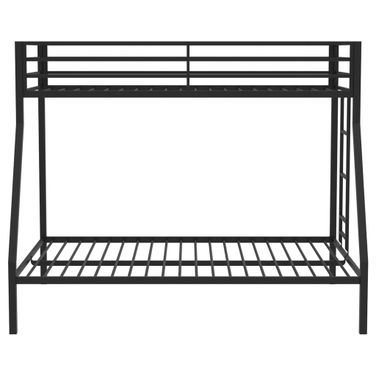 Alevera Metal Twin Over Full Bunk Bed with Ladder In Black