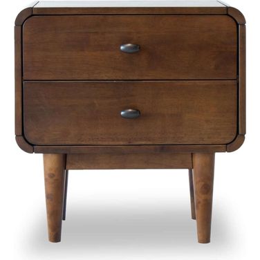 Alexa Mid Century Modern Brown Night Stand