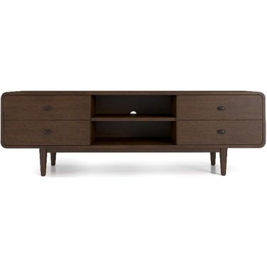 Alexa Mid Century Modern Brown TV Stand for TVs Up To 65 Inch