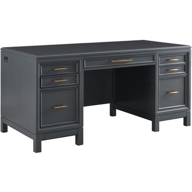 Alexander 66 Inch Executive Desk In Midnight