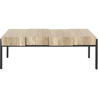 Alexander Canyon Grey and Black Rectangular Coffee Table