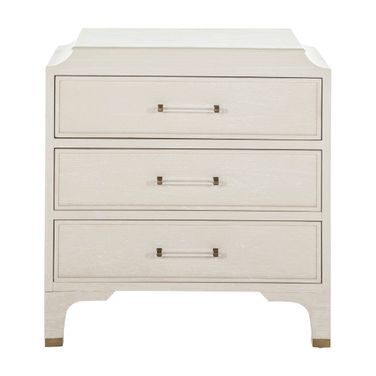 Alexandra Chest In Cerused White and Gold
