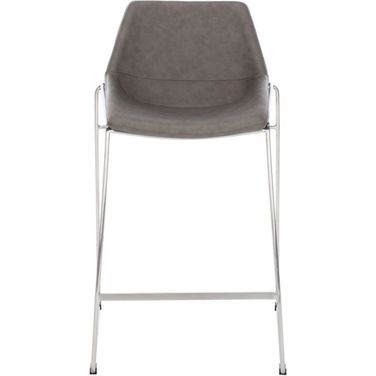 Alexis Matte Ash Gray Mid Century Counter Stool