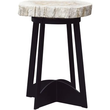 Alfresco Living Petrified Wood Table In Dark Brown