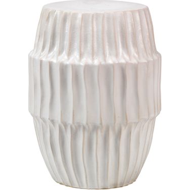 Algae Side Table in White Ombre Ceramic