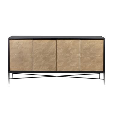 Algarve Sideboard In Black and Champagne Gold