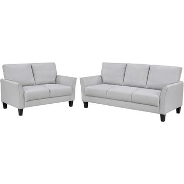 Aliana Living Room Set In Gray