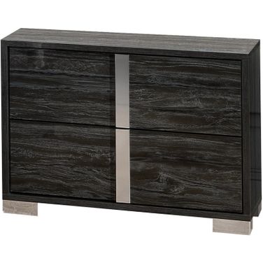 Alice Glossy Gray Left Facing Nightstand