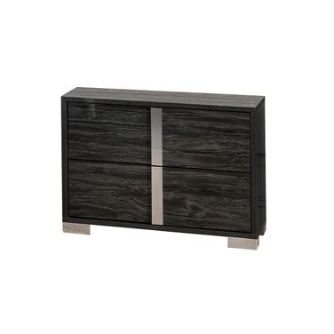 Alice Glossy Gray Right Facing Nightstand