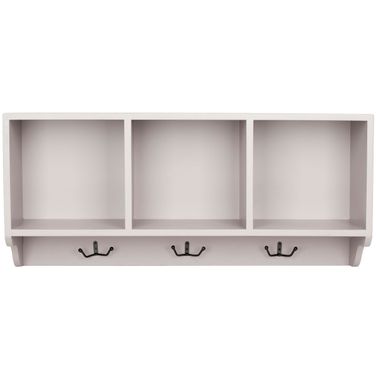 Alice Quartz Gray Wall Shelf with Storage Compartments