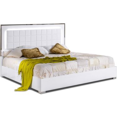 Alice Queen Bed with Storage In White